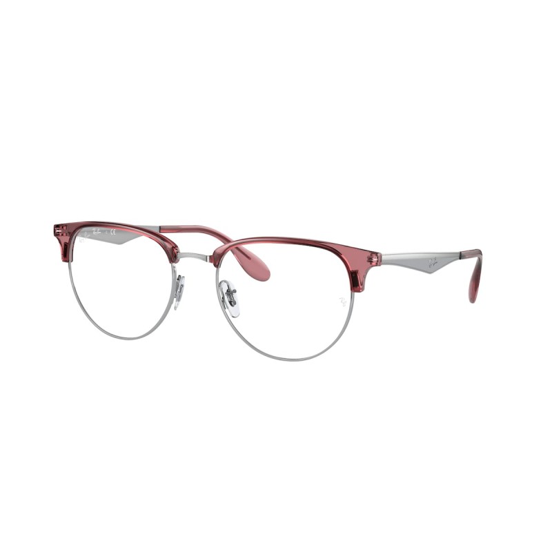 Ray-Ban RX 6396 - 3131 Transparent Red On Silver