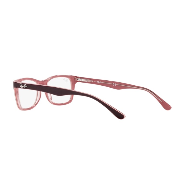 Ray-Ban RX 5228 - 8120 Brown On Trasparent Pink