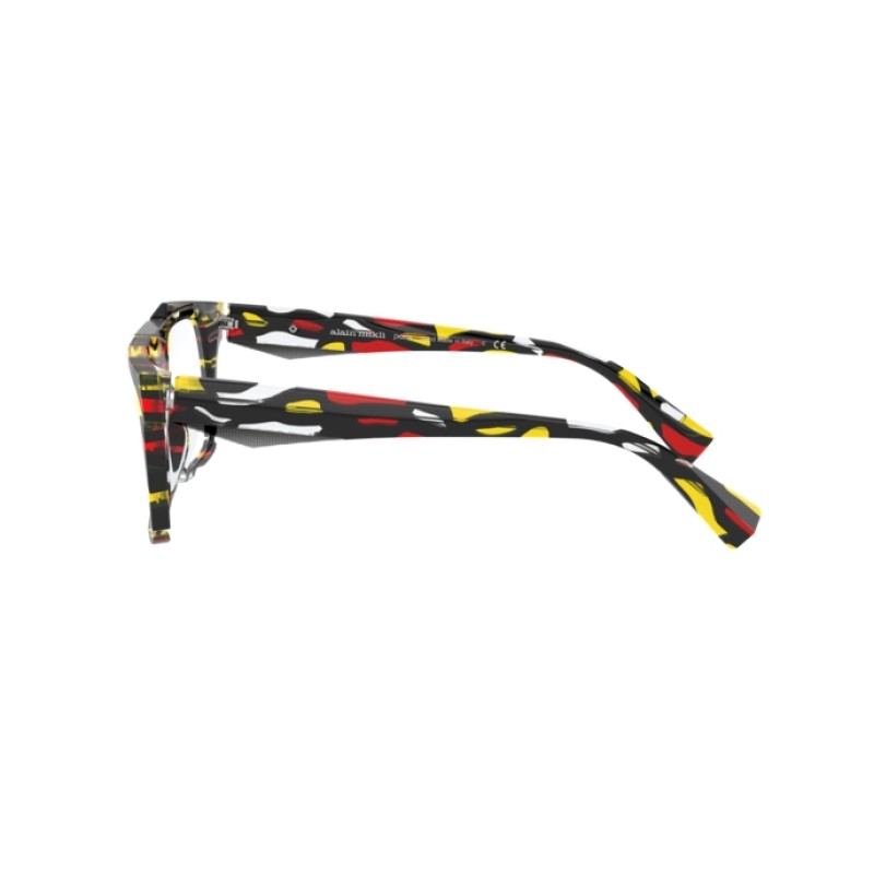 Alain Mikli A0  3123 Lac 002 Red Yellow Stained Glass Black
