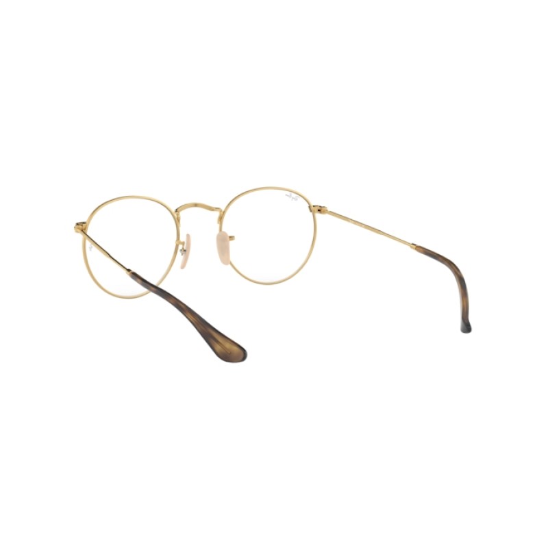 Ray-Ban RX 3447V Round Metal 2945 Gold On Top Havana