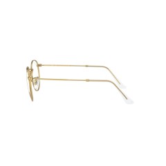Ray-Ban RX 3447V Round Metal 3104 White On Legend Gold