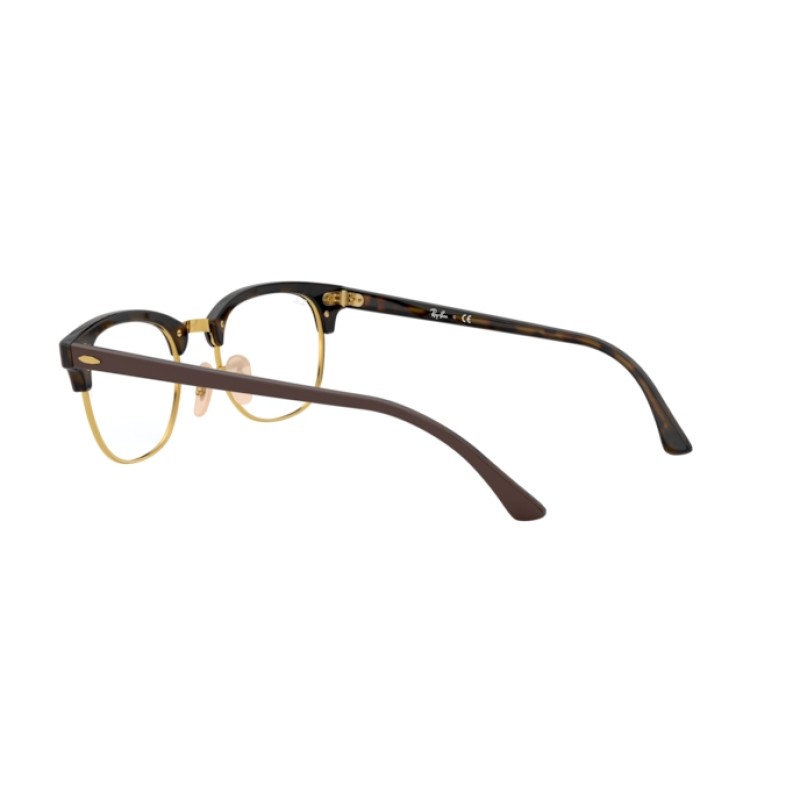 Ray-Ban RX 5154 Clubmaster 5969 Top Brown On Havana Yellow