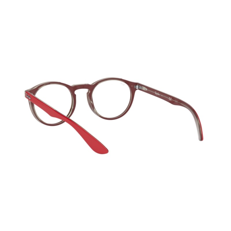 Ray-Ban RX 5283 - 5987 Red On Top Trasparent Grey