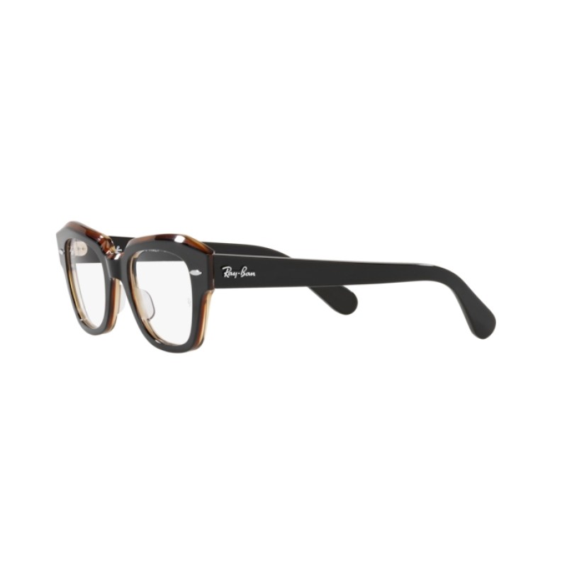 Ray-Ban RX 5486 State Street 8096 Black On Transparent Brown
