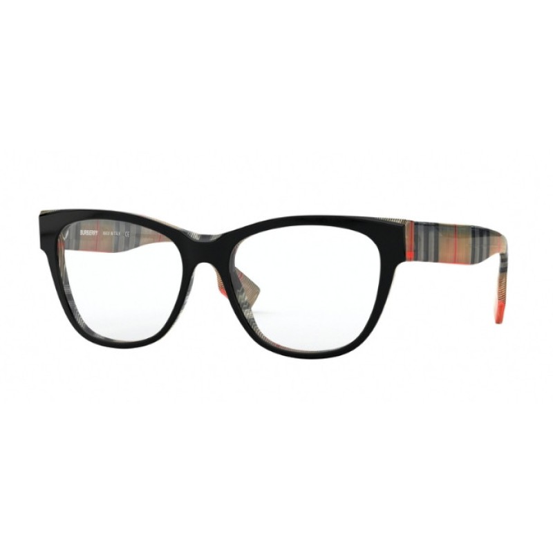 Burberry BE 2301 - 3806 Top Black On Vintage Check