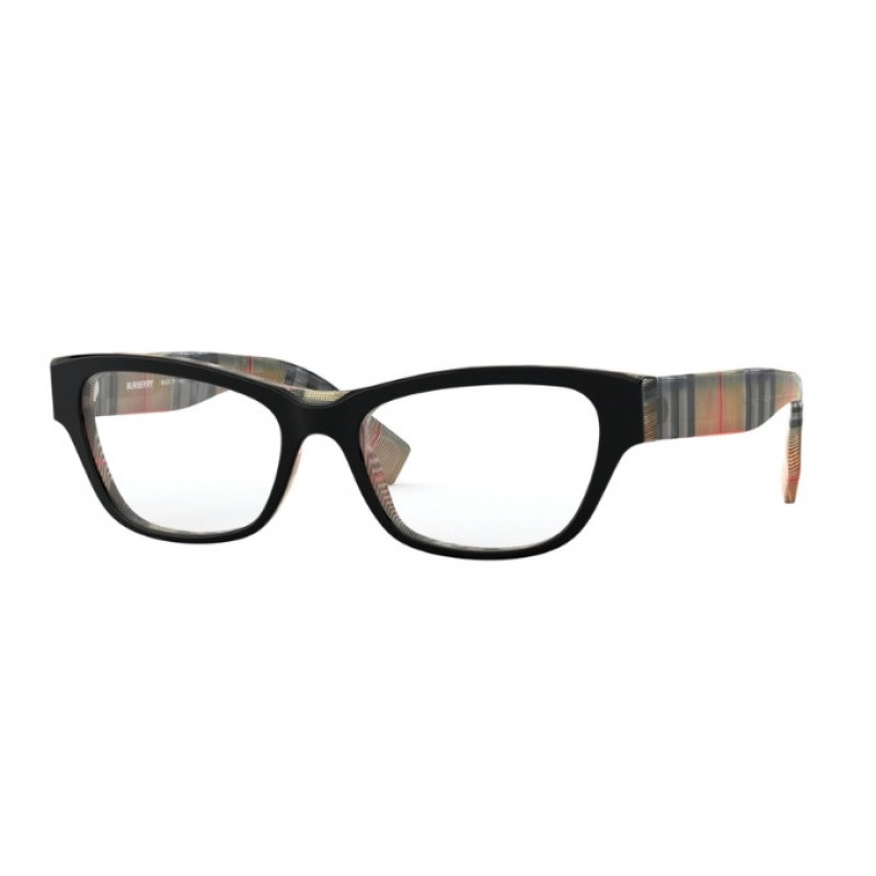 Burberry BE 2302 - 3806 Top Black On Vintage Check