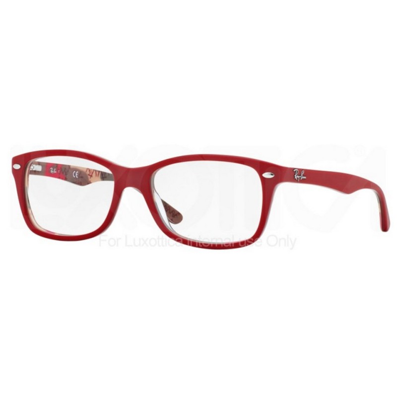 Ray-Ban RX 5228 5406 Red Matte Texture Camuflag