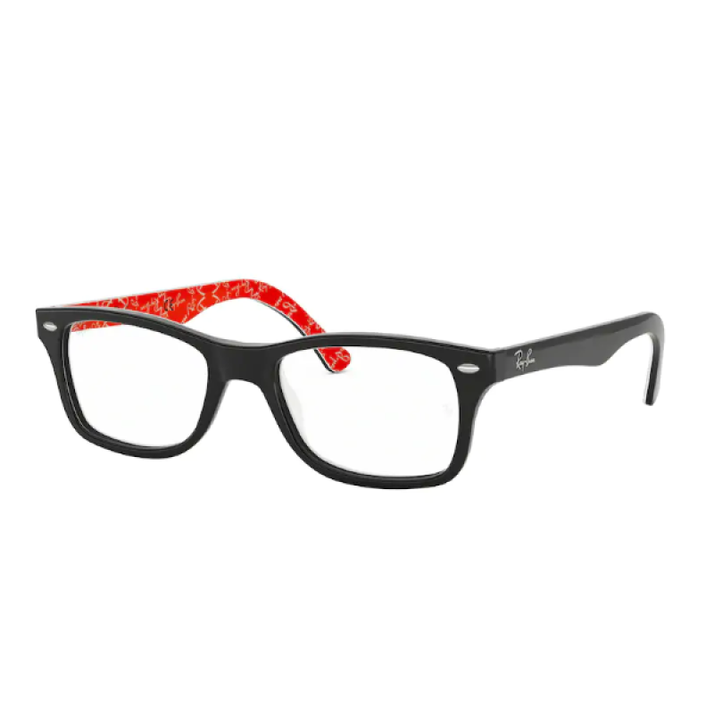Ray-Ban RX 5228F - 2479 Top Black On White / Red