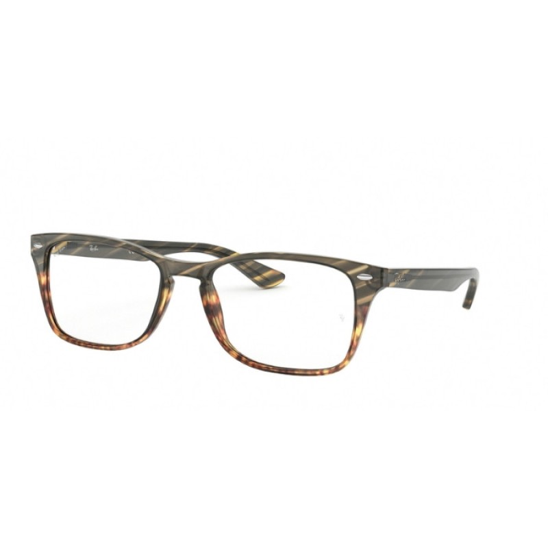 Ray-Ban RX 5228M - 5840 Green Gradient Brown Stripped