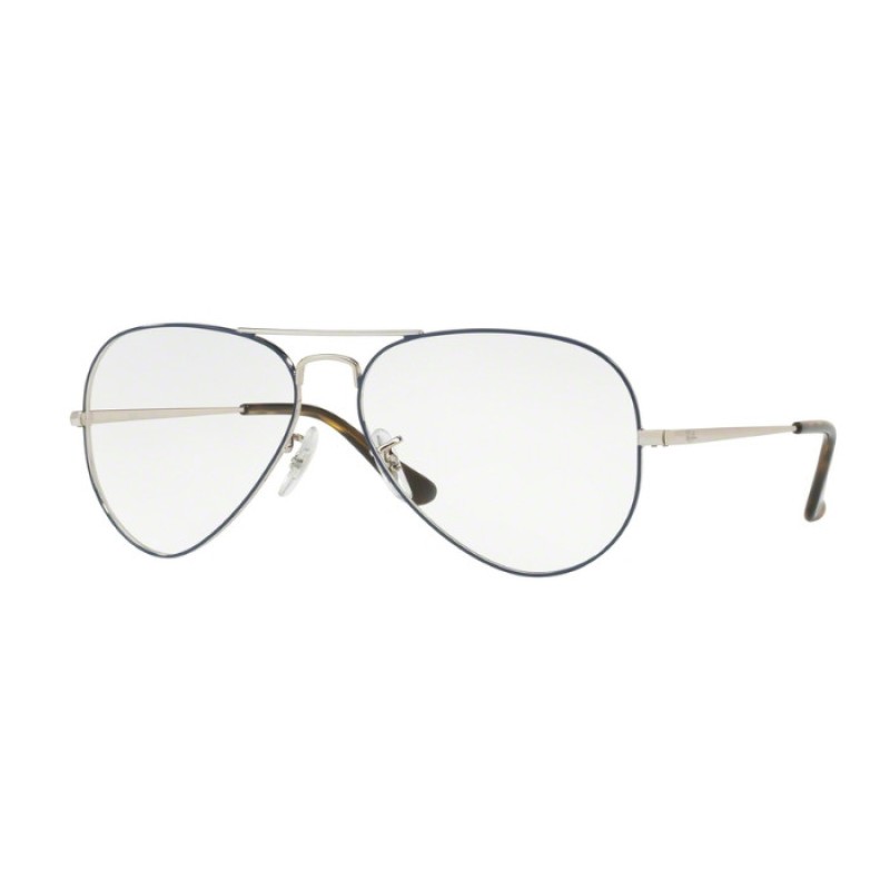 Ray-Ban RX 6489 Aviator 2970 Silver On Top Blue