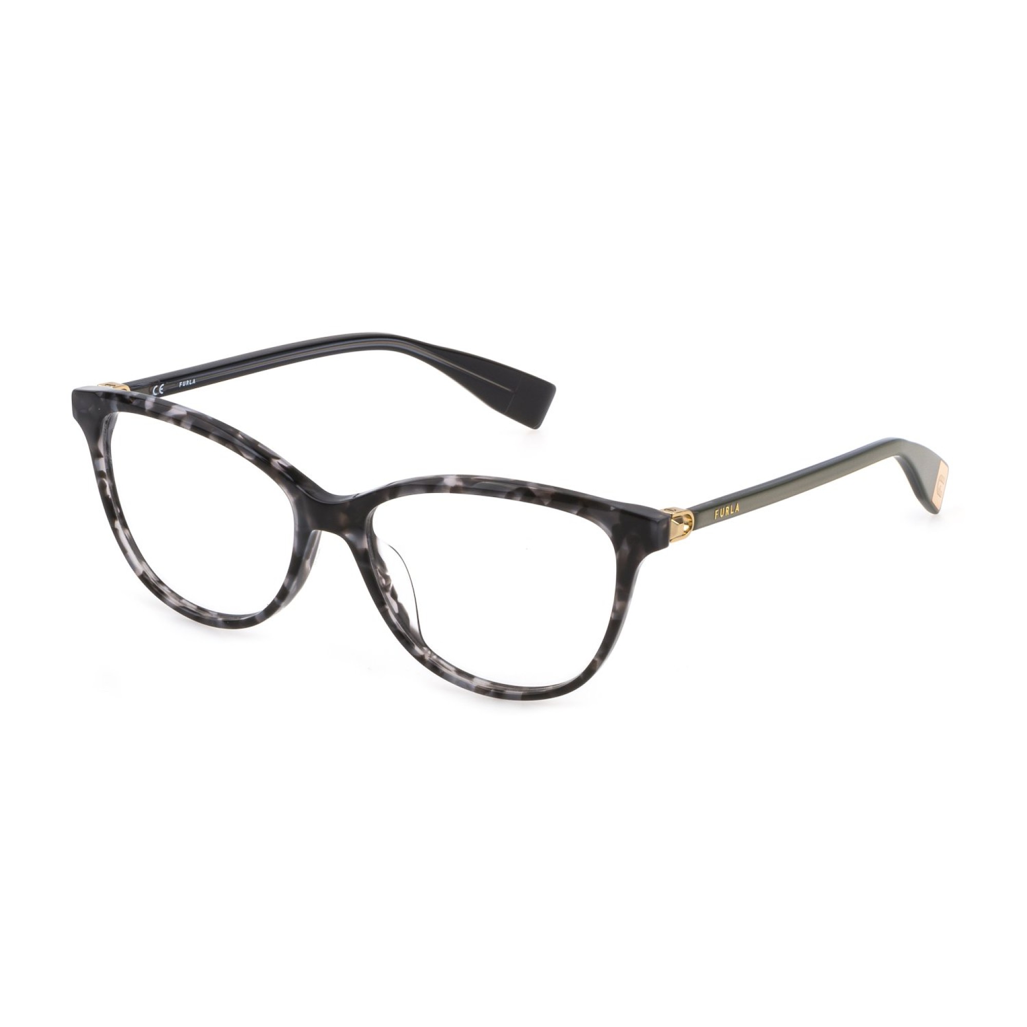 Furla VFU546 - 096N Glossy Gray Havana | Eyeglasses Woman
