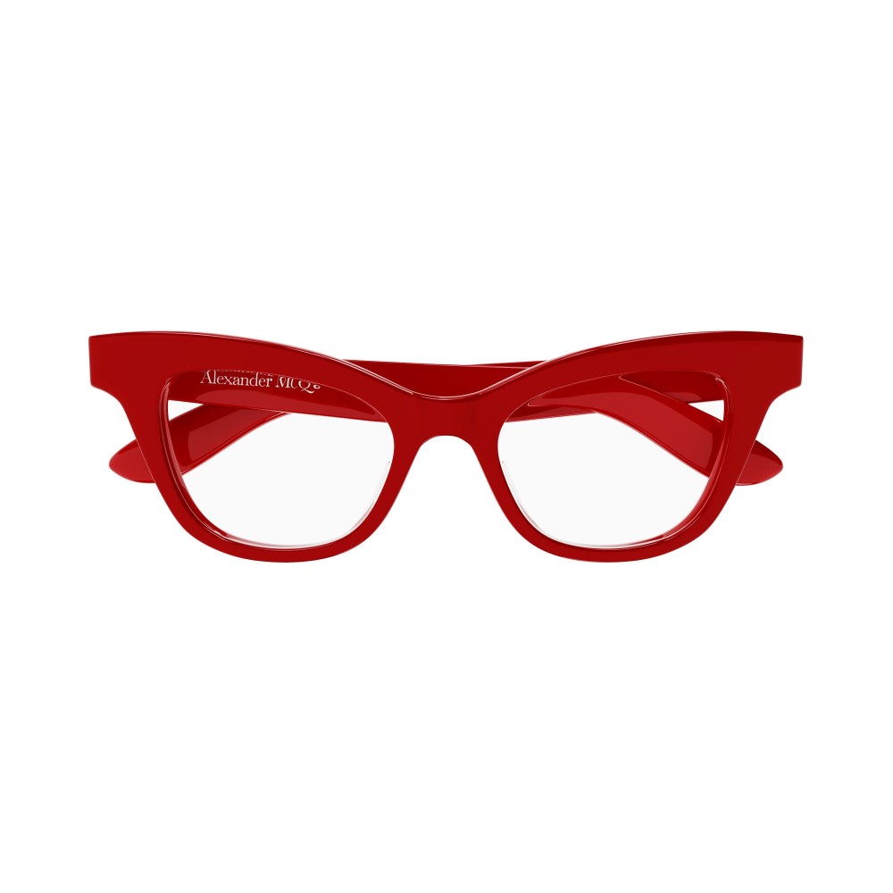 Thick red cat eye spectacle frame