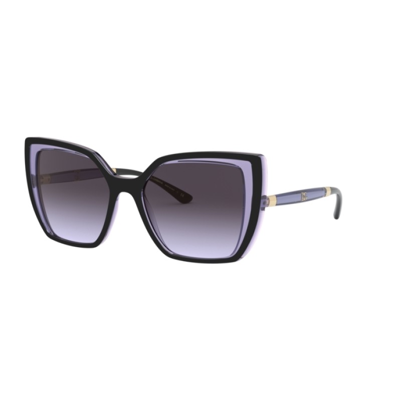 Dolce & Gabbana DG 6138 - 32744Q Black On Transp Dark Violet