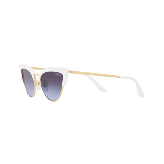 Vogue Eyewear VO 5212S W7454Q White Gold Cat-Eye Sunglasses Grey Gradient Lens 