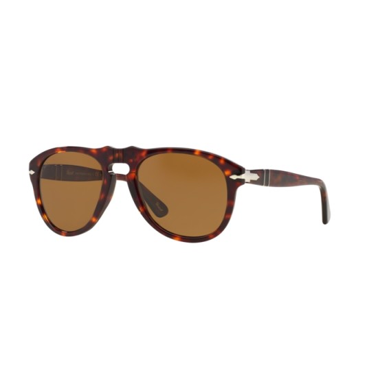 Persol Men's PO649 PO/649 24/57 Havana Brown Pilot Polarized Sunglasses 54mm