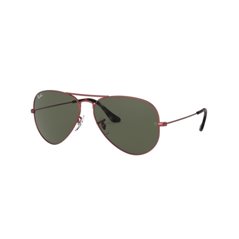 Ray-Ban RB 3025 Aviator Large Metal 918831 Sand Trasparent Red