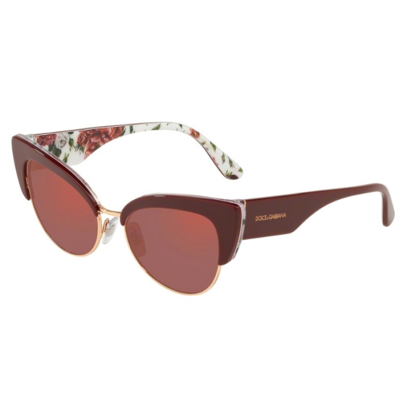 Dolce & Gabbana DG 4346 - 3202D0 Bordeaux On Rose And Peony