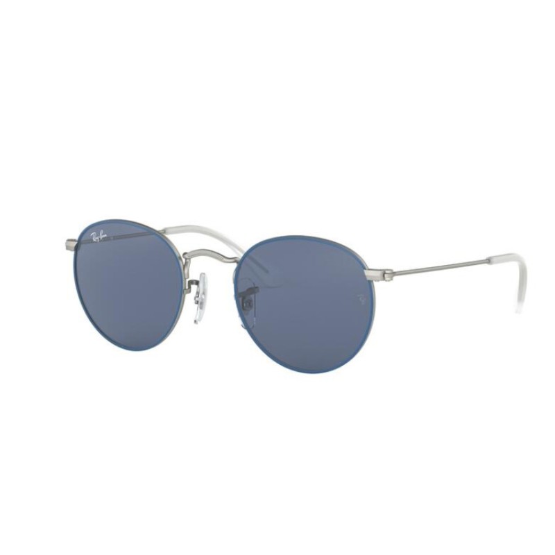 Ray-Ban Junior RJ 9547S Junior Round 280/80 Top Rubber Blue On Silver
