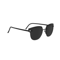 Silhouette- 8702 Accent Shades 9040 Black Polarized