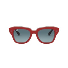 Ray-Ban RB 2186 State Street 12963M Red On Trasparent Grey