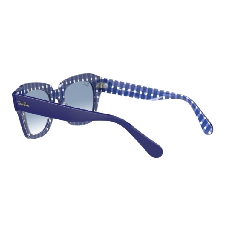 Ray-Ban RB 2186 State Street 13193F Blue On Vichy Blue/white