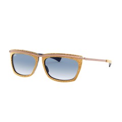 Ray-Ban RB 2419 Olympian Ii 13063F Wrinkled Beige On Blue