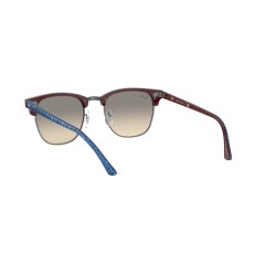 Ray-Ban RB 3016 Clubmaster 131032 Top Wrinkled Blue On Brown