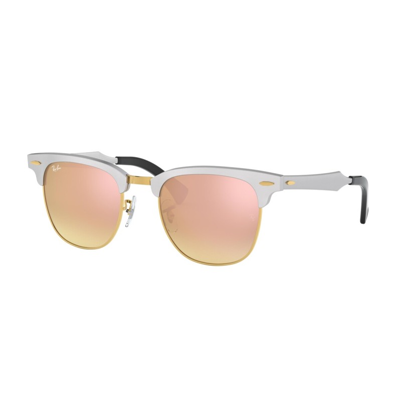 Ray-Ban RB 3507 Clubmaster Aluminum 137/7O Brusched Silver