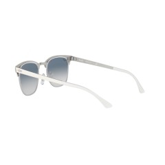 Ray-Ban RB 3716 Clubmaster Metal 90883F Silver On White