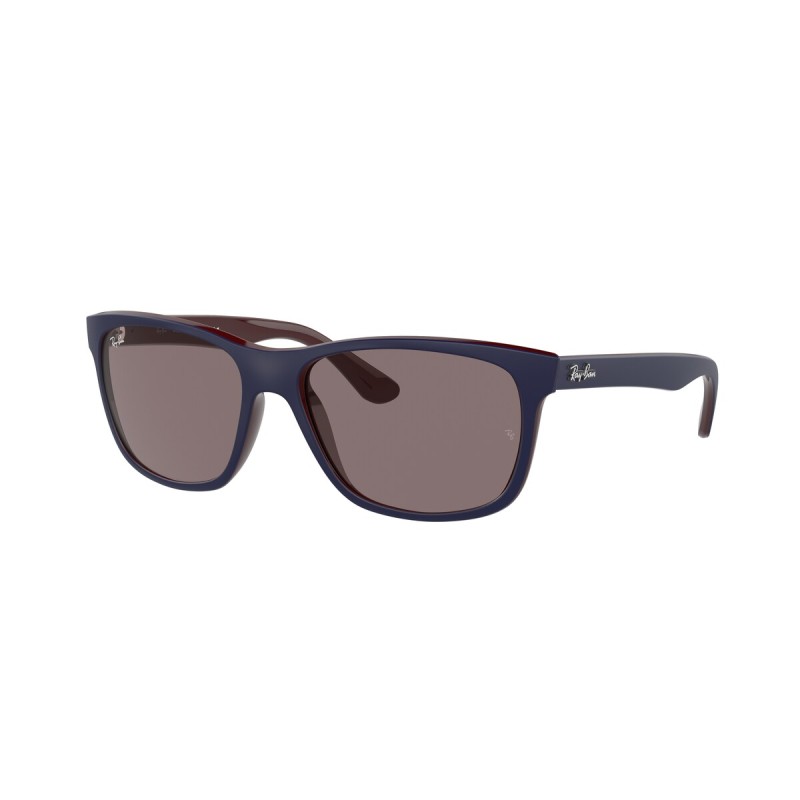 Ray-Ban RB 4181 Rb4181 65697N Matte Blue On Brown