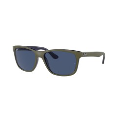 Ray-Ban RB 4181 Rb4181 657080 Matte Green On Blue