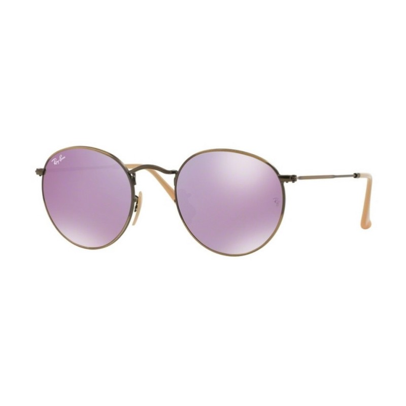 Ray-Ban RB 3447 Round Metal 167/4K Demiglos Brusched Bronze
