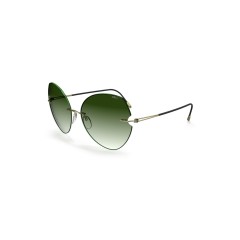 Silhouette 8182 Rimless Shades Fisher Island 8540 Champagne - Moss Green