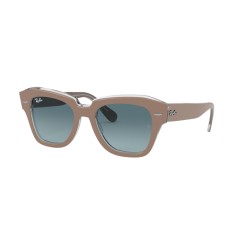 Ray-Ban RB 2186 State Street 12973M Beige On Trasparent