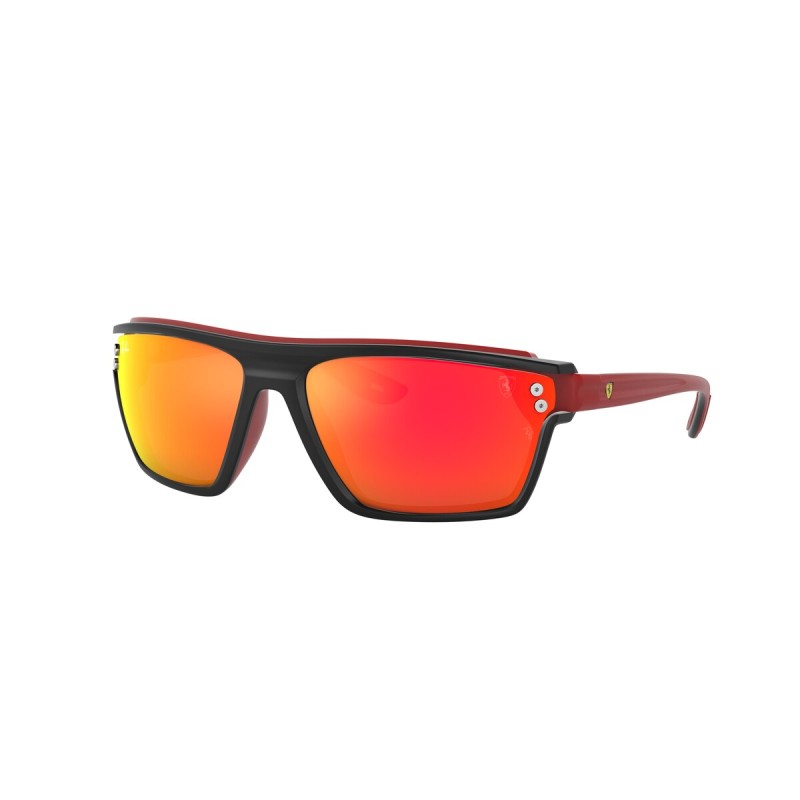 Ray-Ban RB 4370M - F6026Q Matte Black On Rubber Red